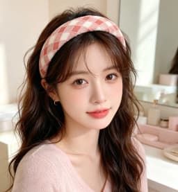 Rose Red Wide-brimmed Sponge Hair Band Women Fairy Temperament Headband Tweed Head Hoop Hairband Princess Girls Hair Accessories