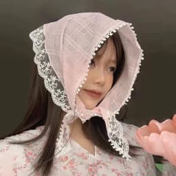 Triangle scarf for women in summer, thin design with sun protection, lace headscarf, French thin design, breathable, versatile h