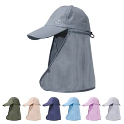 Quick-dry Sun Hats for Men Women Detachable Shawl Neck Protection Adult Baseball Cap Outdoor Spring Summer Hat for Teenagers