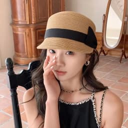 Elegant Straw Hat Women Summer Beach Ladies Casual Long Duck Bowknot Hat Breathable Fashion Sun Hats For Female Equestrian Hat