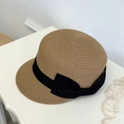 Elegant Straw Hat Women Summer Beach Ladies Casual Long Duck Bowknot Hat Breathable Fashion Sun Hats For Female Equestrian Hat