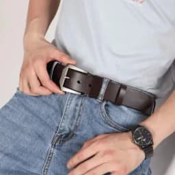 Casual Leather Belt for Men Middle Young Generation Youth Style Guangzhou Sanli Buckle Waist Belt Korean Version