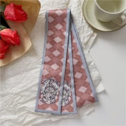 Romantic flower season pastoral silk scarf tied for Women, Lightweight Versatile Bandana Style, Daily Office Party Vacation Boho