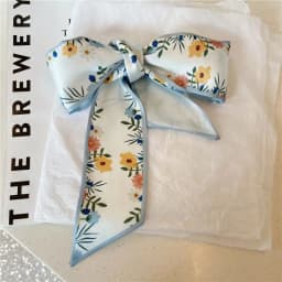 Romantic flower season pastoral silk scarf tied for Women, Lightweight Versatile Bandana Style, Daily Office Party Vacation Boho