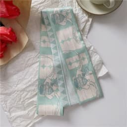Romantic flower season pastoral silk scarf tied for Women, Lightweight Versatile Bandana Style, Daily Office Party Vacation Boho
