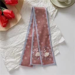 Romantic flower season pastoral silk scarf tied for Women, Lightweight Versatile Bandana Style, Daily Office Party Vacation Boho