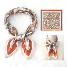 Luxury Paisley Print Small Square Scarf Simulated Silk Thin Neck Scarf Mature Style Sunscreen Headscarf For Women 70*70cm