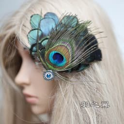Peacock Women Hair Clip Feather Wedding Headband Headwear Carnival Fancy Dress Hair Pin Hairpin Hair Accessories