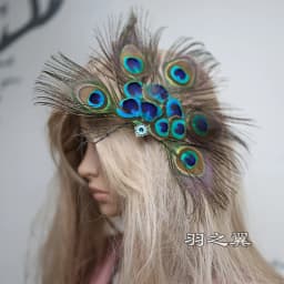 Peacock Women Hair Clip Feather Wedding Headband Headwear Carnival Fancy Dress Hair Pin Hairpin Hair Accessories