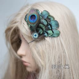 Peacock Women Hair Clip Feather Wedding Headband Headwear Carnival Fancy Dress Hair Pin Hairpin Hair Accessories