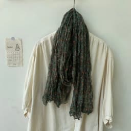 Spring and Autumn New Crumpled Small Floral Scarf Retro Mori Pastoral Silk Shawl Fashion Trend