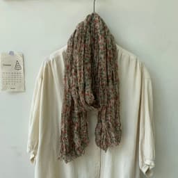 Spring and Autumn New Crumpled Small Floral Scarf Retro Mori Pastoral Silk Shawl Fashion Trend
