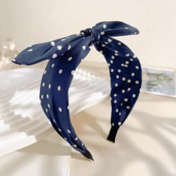Boho Dots Wide Hair Bands for Women Girls Vintage Beach Bowknot Ear Bows Korean Soft Turbans Headbands Accessories Wholesale