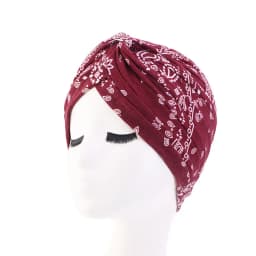 New Flower Print Knot Turban Hat Bandana Cancer Chemo Beanies Headwrap Caps Bonnet Elastic Hair Headband Inner Hijabs Turbante