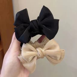 1pc New Elegant Bowknot Bun Claw Clip Internet Celebrity Temperament Hair Clip for Women Rear of Head Clip Accessories