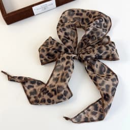 K-Style Animal Print Polka Dot Scarf Belt Boho Hair Band TikTok Viral Spring Summer Satin Accessories Luxe Versatile Scarf
