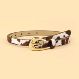 Coffee White Pattern Women's Belt Gothic Retro Dress Jeans Accessories Trouser Girdle Metallic Gold Pin Buckle Black Waistband