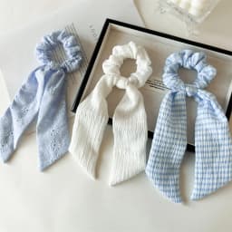 2025 New Year Japanese Mori Girl Style Cute Hair Ribbons For Women Fresh Aesthetic Hair Scrunchies Ribbons For Pigtail