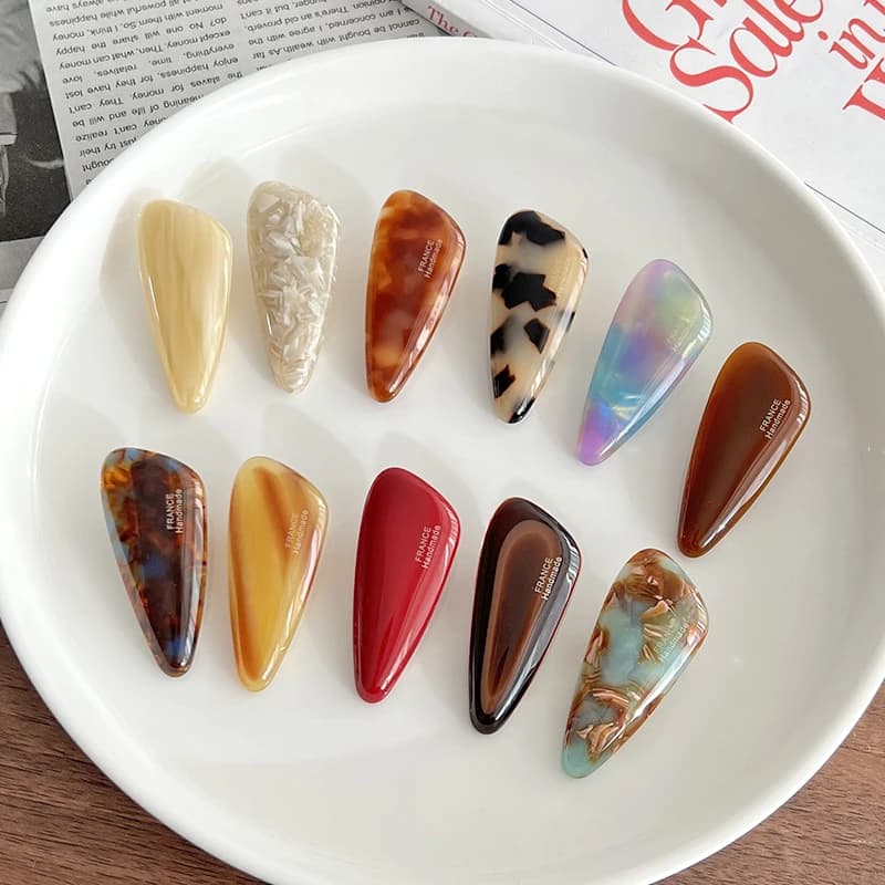 Korean FRANCE triangular duckbill clip French side bangs clip hair accessory