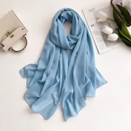 2025 New Elegant Modest Women Bubble Chiffon Solid Color Muslim Head Scarf Ladies Shawl and Wrap Female Foulard Hijab Stoles