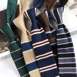 Striped Knitted Neckties For Men Narrow Retro Knitting Neck Tie Korean Style Casual Cravat Shirts Accessories Suit Neckwear