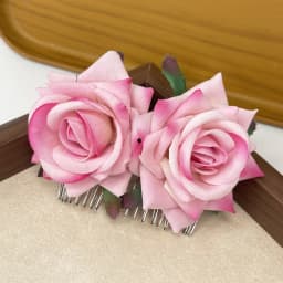 1pc Velvet Rose Hair Clip, Metal Brush Hairpin Hair Comb, Vacation Wedding Hair Ornament
