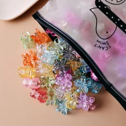 10pcs Girs Cute Colorful Transparent Flower Small Hair Claw Clip Lovely Hair Bang Side Clips Hairpin Barrette Hair Accessories