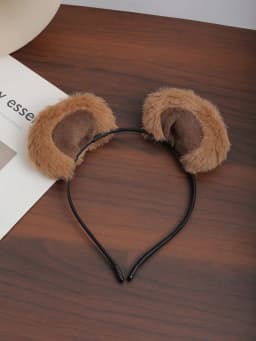Woman Plush Lion Ear Headband Carnivals Cosplay Animes Character Hair Decor Makeup Live Broadcast Cosplay Party Headpieces