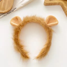 Woman Plush Lion Ear Headband Carnivals Cosplay Animes Character Hair Decor Makeup Live Broadcast Cosplay Party Headpieces