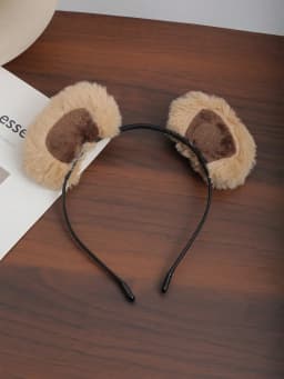 Woman Plush Lion Ear Headband Carnivals Cosplay Animes Character Hair Decor Makeup Live Broadcast Cosplay Party Headpieces