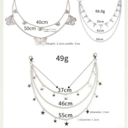 Men Y2k Star Charm Layered Street Style Pant Jeans Chain Belt