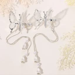 2pcs/set Women Butterfly Hairpin Vintage Elegant Tassel Hair Clip Moving for Girls Bangs Side Clip Trembling Hairpin Headdress