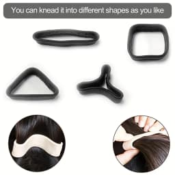1-piece set, silicone foldable headband, does not harm the scalp and can be folded for hair styling
