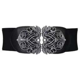 Ladies Wide Belt Vintage Buckle Waist Belt Women Elastic Stretch Corset Waistband PU Leather Dress Coat Decorative Belt