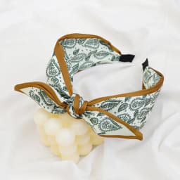 Fashion Paisley Headband for Women Wide-Brimmed Floral Hairband with Bow Tie and Rabbit Ears Turban Headwrap Girls Accessories