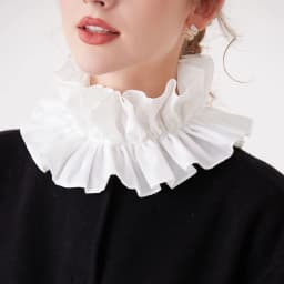 Women's Solid Colour Black White Vertical Cotton Fake Collar Ruffled Neck Collar Fashion Lace False Collar Four Seasons