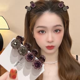 1Pc Mini Round Rhinestone Hair Claw Retro Zircon Women Girls Claw Clip Small Hairpins Hair Crabs Girls Hair Accessories Jewelry