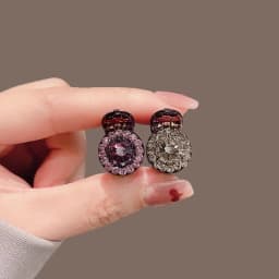1Pc Mini Round Rhinestone Hair Claw Retro Zircon Women Girls Claw Clip Small Hairpins Hair Crabs Girls Hair Accessories Jewelry