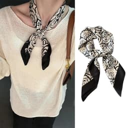 Luxury Fashion 70cm Satin Square Silk Scarf For Women Hair Hand Neckerchief Wrist Hijab Wraps Lady Shawl Ribbon Bandana
