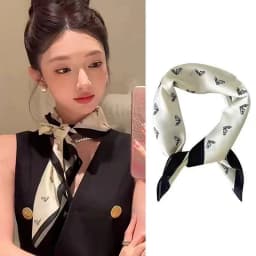 Luxury Fashion 70cm Satin Square Silk Scarf For Women Hair Hand Neckerchief Wrist Hijab Wraps Lady Shawl Ribbon Bandana
