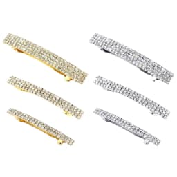 European and American new rhinestone spring clamp rhinestone disc hair luxury high-end spring ponytail clip