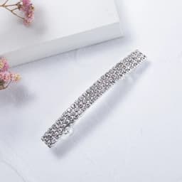 European and American new rhinestone spring clamp rhinestone disc hair luxury high-end spring ponytail clip