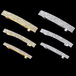 European and American new rhinestone spring clamp rhinestone disc hair luxury high-end spring ponytail clip