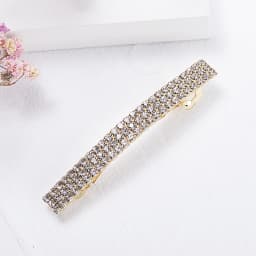 European and American new rhinestone spring clamp rhinestone disc hair luxury high-end spring ponytail clip