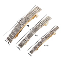 European and American new rhinestone spring clamp rhinestone disc hair luxury high-end spring ponytail clip