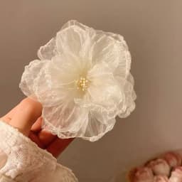 Fashion Peony Flower Women Hair Clip DIY Straw Hat Accessories Beach Holiday Bohemia Emulation Girl Hair Barrettes Headband