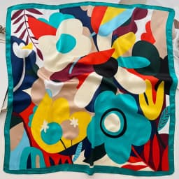 2025 Fashion Luxury Brand 70cm Silk Square Scarf Women Satin Shawl Wrap Hijab Echarpe Neck Tie Female Hair Bandana Headkerchief