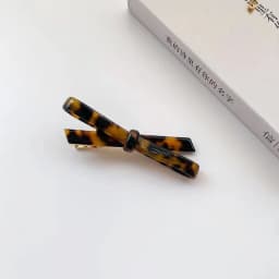 1PC Cute Girls Bow Side Clip Delicate Versatile Low Ponytail One Word Clip Simple Gentle Versatile Bullet