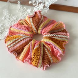 Large Women Knit Scrunchies Elastic Hair Band Ponytail Holder Tie Hair Hoop Scrunchy Rubber Band Women Hair Accessories Headwear
