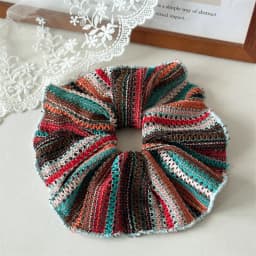 Large Women Knit Scrunchies Elastic Hair Band Ponytail Holder Tie Hair Hoop Scrunchy Rubber Band Women Hair Accessories Headwear